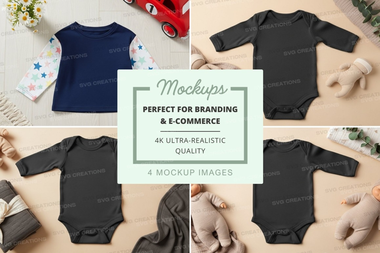Mockup: baby clothing collection