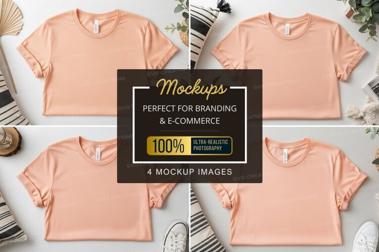 Peach t-shirt mockup example image 1