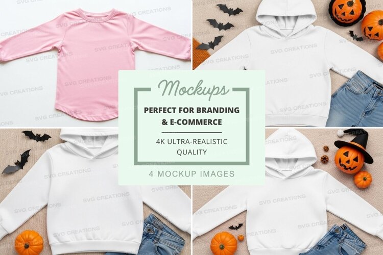 Halloween themed kids' clothing mockup example image 1