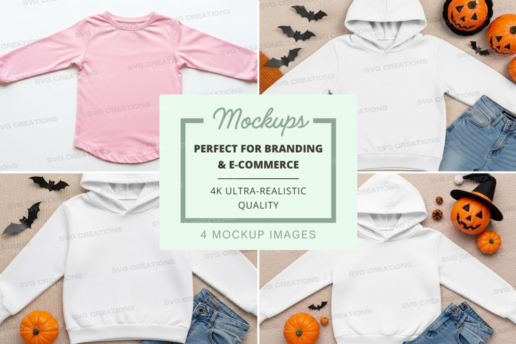 Halloween themed kids' clothing mockup