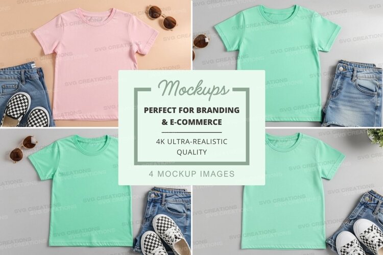 Mockup of children's clothing items example image 1