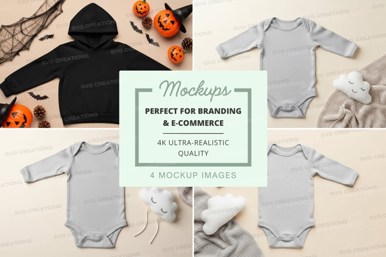 Mockup: baby clothing collection