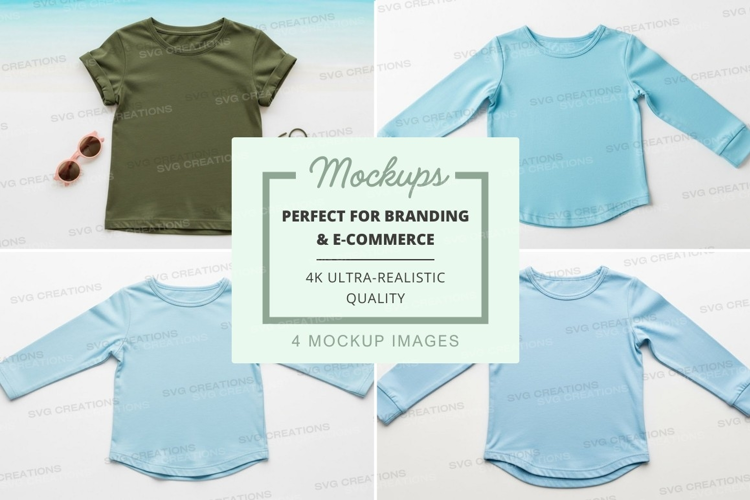 Mockup: collection of long-sleeve t-shirts