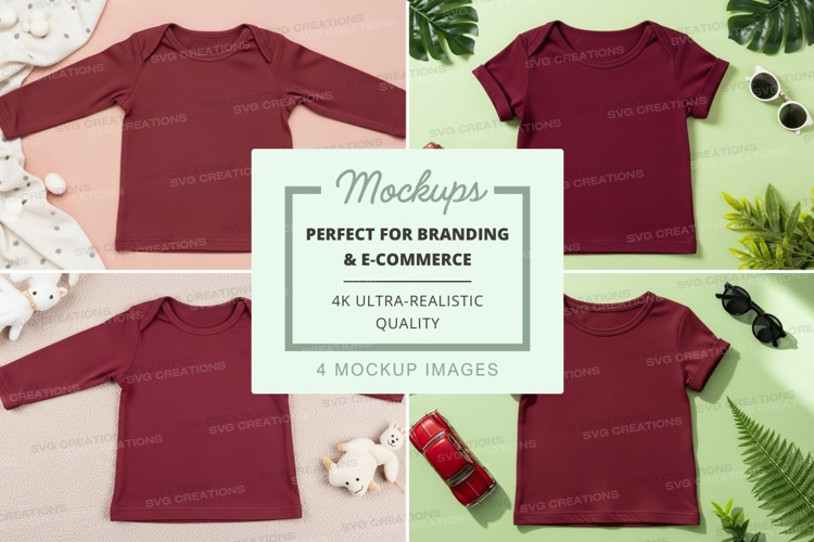 Mockup: baby long-sleeve t-shirts
