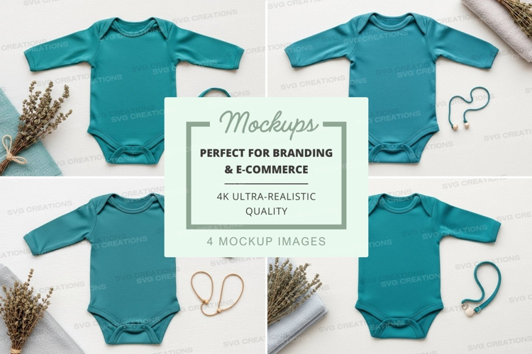 Mockup: baby bodysuit collection