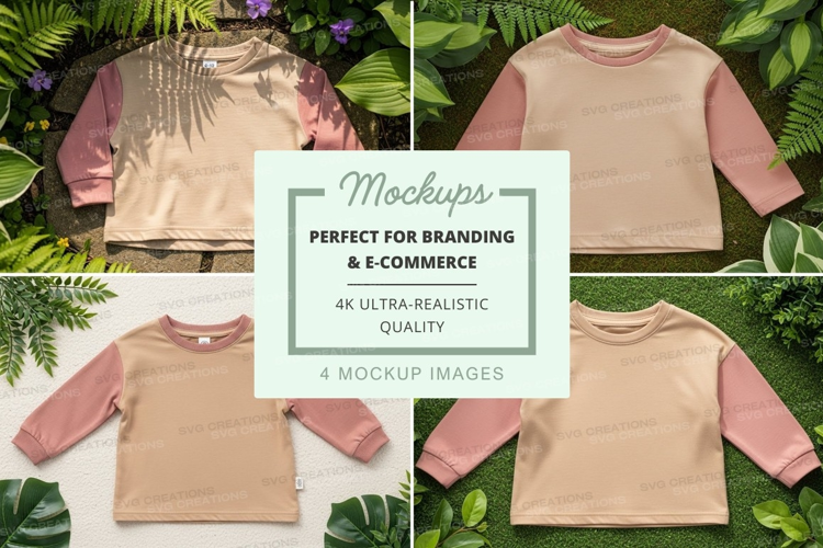 Mockup: children's long-sleeve t-shirts collection