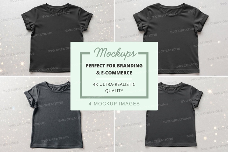 Black Tshirt Mockup Image 21