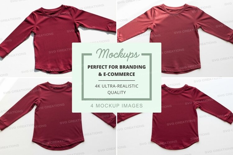 Mockup of a red long-sleeve shirt example image 1