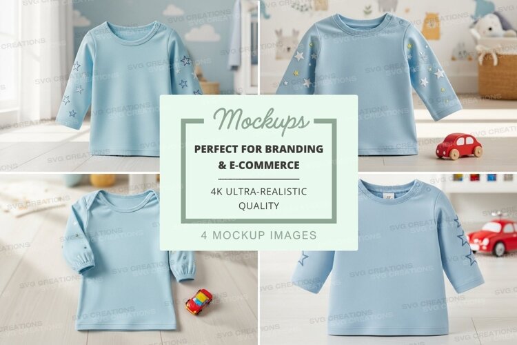 Mockup: baby blue long sleeve t-shirts example image 1