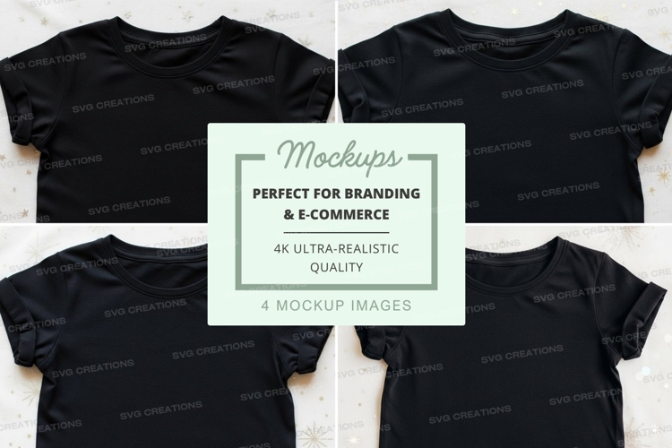 Black Tshirt Mockup Image 20