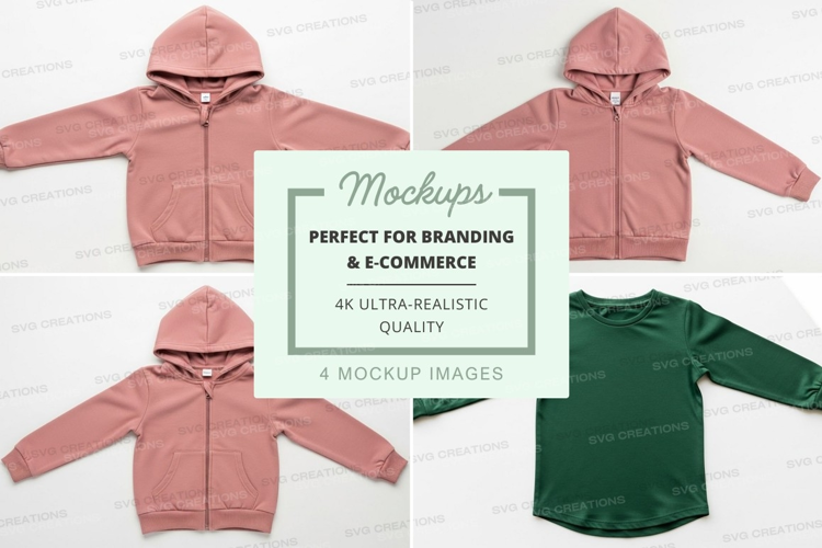 Mockup of children's hoodies