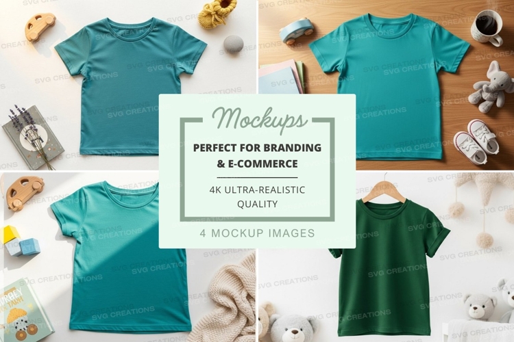 Mockup collection of childrens t-shirts