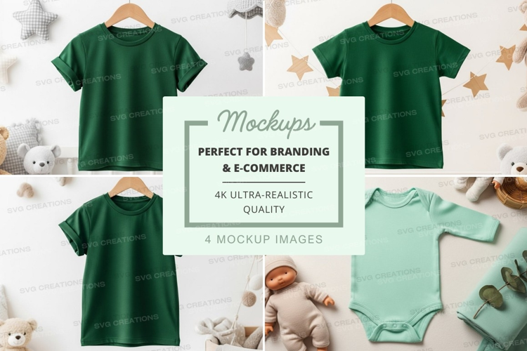 Mockup of baby clothing