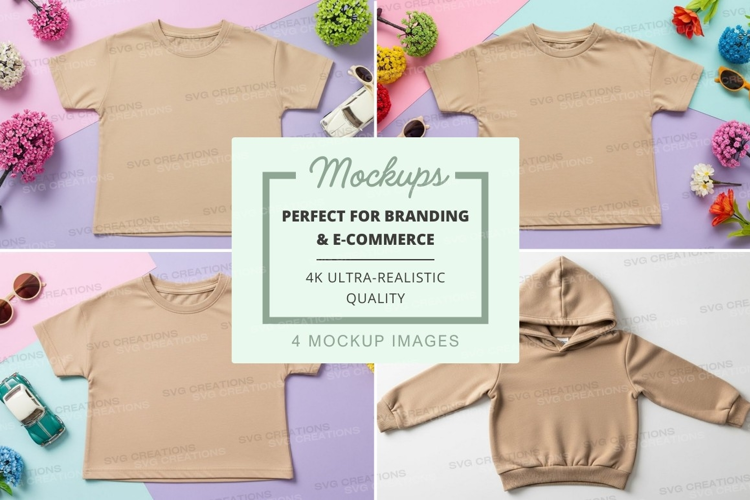 Mockup of children's clothing collection