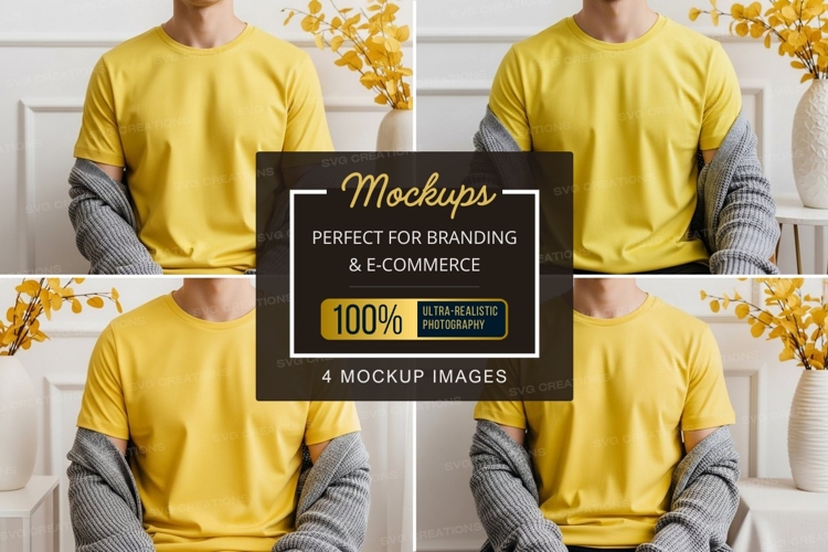 White Tshirt Mockup Image 3