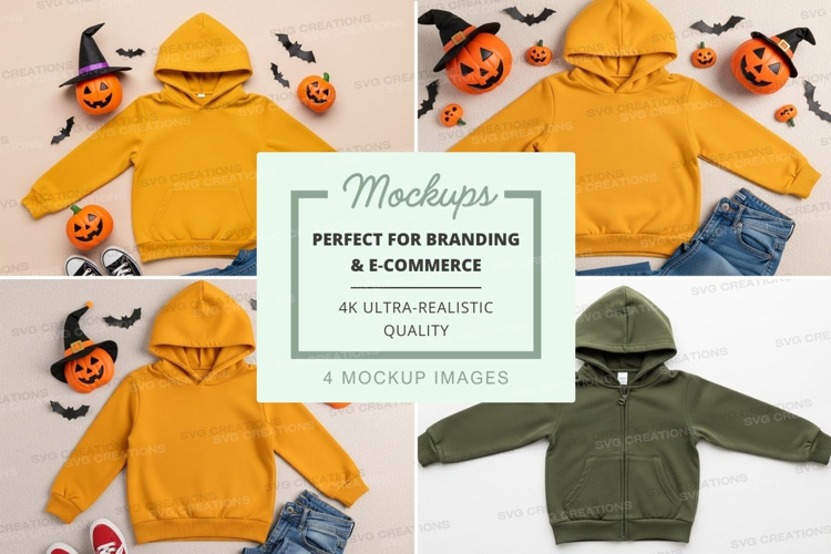 Halloween themed hoodies mockup