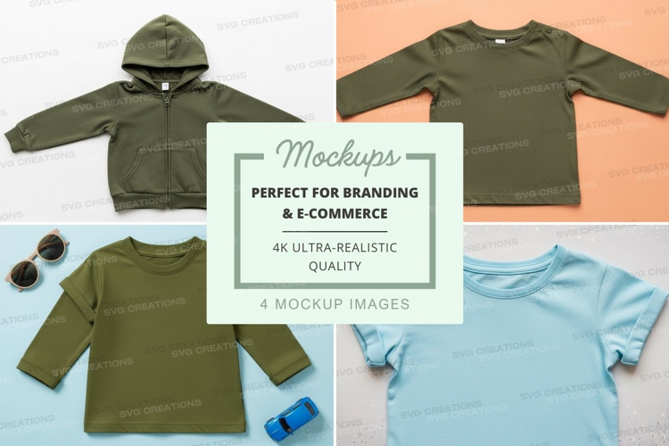 Mockup of children's clothing collection