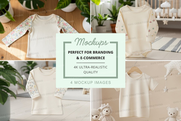 Mockup: baby clothing collection