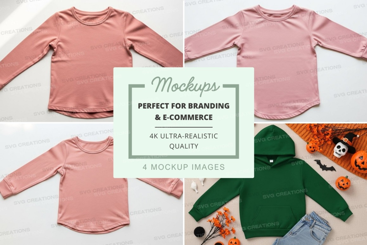 Mockup of kids' clothing collection