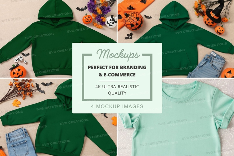 Halloween themed kids' clothing mockup