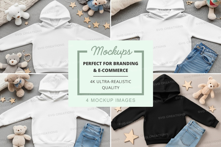 Mockup of baby clothing and accessories