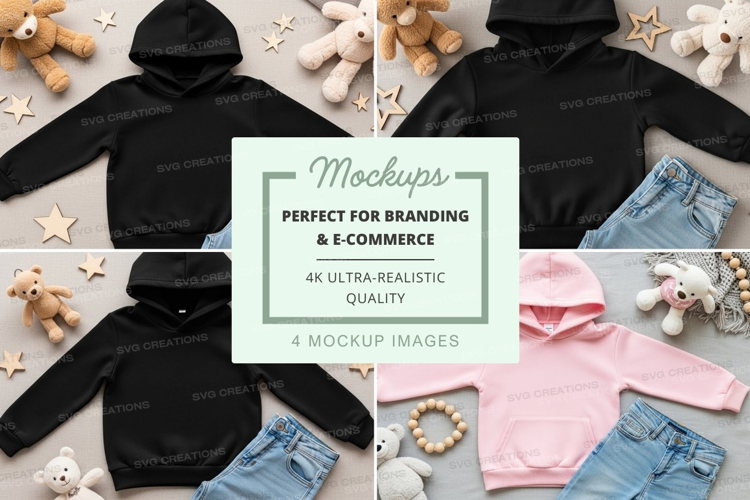 Mockup: kids' hoodie collection