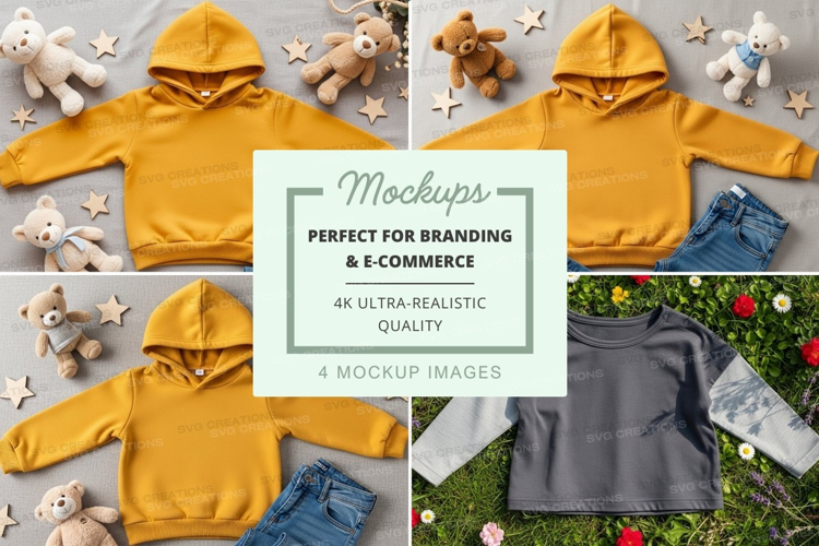 Mockup: children's clothing and toys