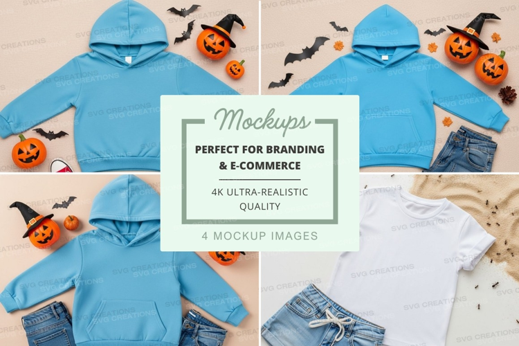 Mockup: kids' halloween outfits