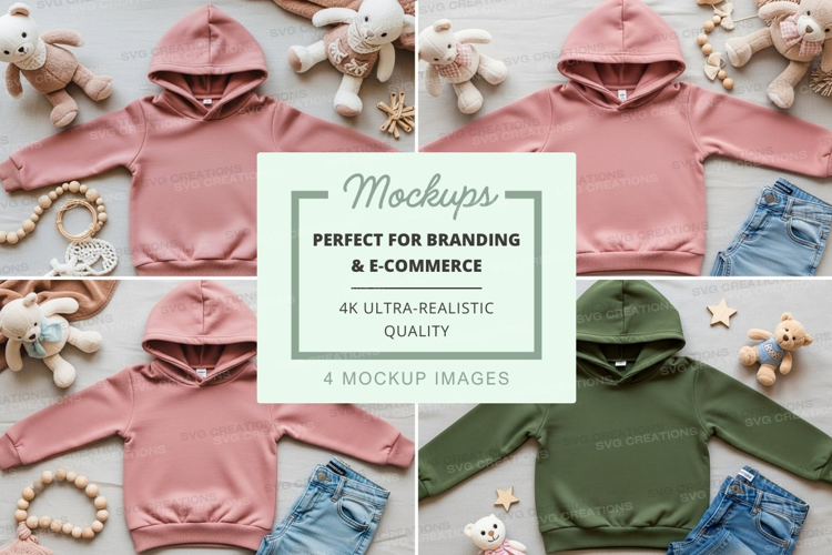 Mockup: cute kids' clothing and accessories