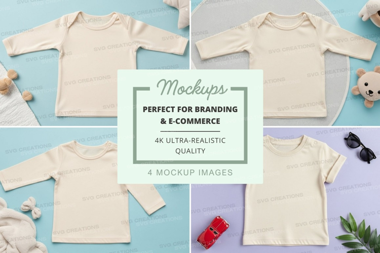 Mockup of baby clothing