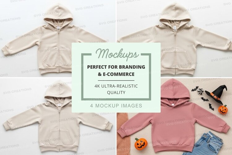 Mockup of various hooded sweatshirts example image 1