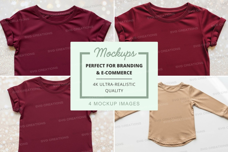 Mockup: collection of children's t-shirts