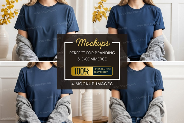 Cozy autumn t-shirt mockup