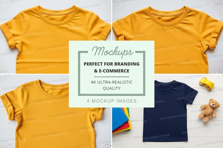 Mockup of children's t-shirts example image 1