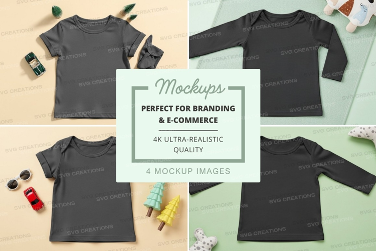 Mockup collection of gray t-shirts