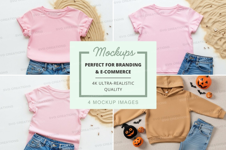 Mockup of children's clothing