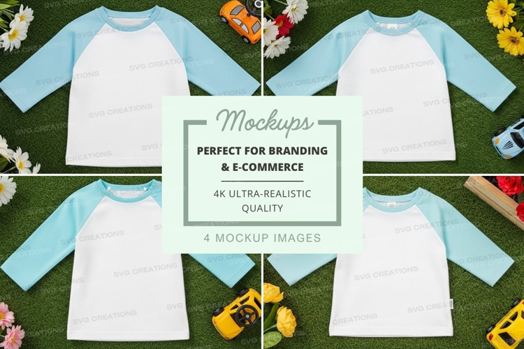 Mockup of children's baseball tees