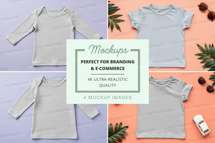 Mockup of children's t-shirts