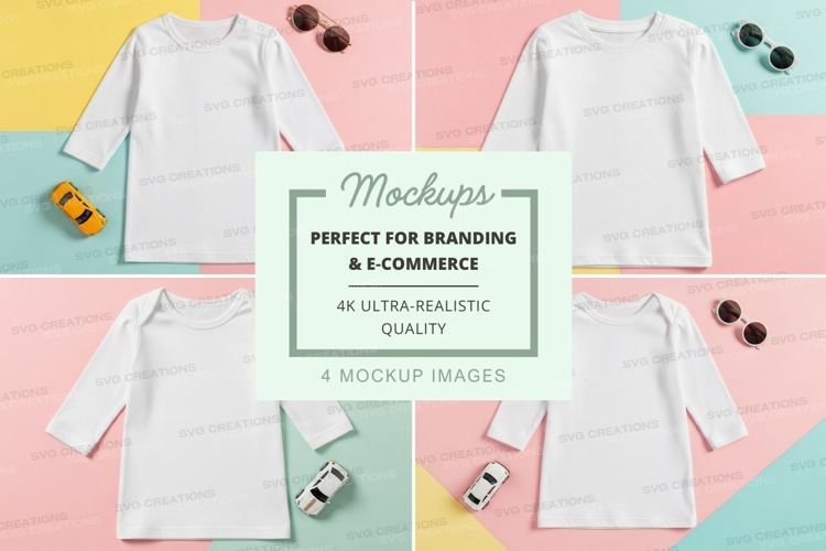 Mockup: white long sleeve shirt with accessories