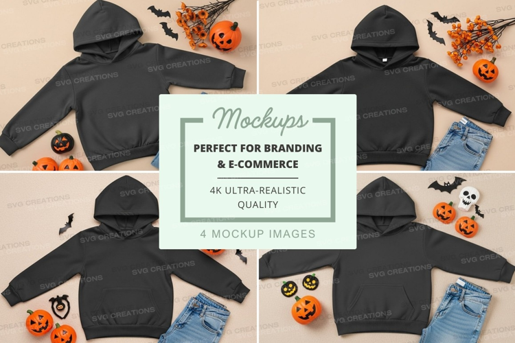 Halloween themed hoodie mockup
