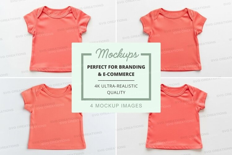 Mockup of baby t-shirts example image 1