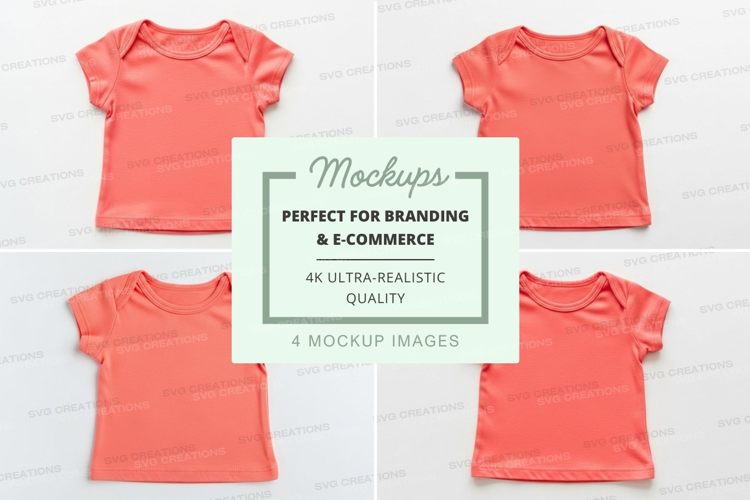 Mockup of baby t-shirts