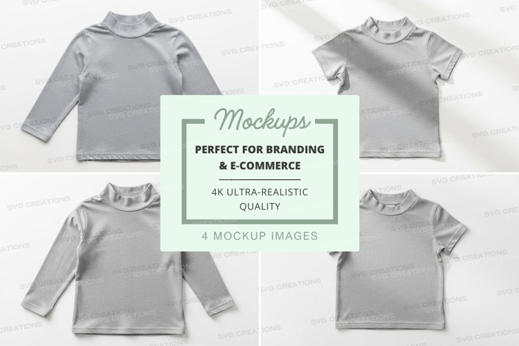 Mockup: children's turtleneck shirts collection