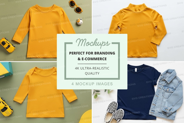 Mockup: collection of kids' clothing
