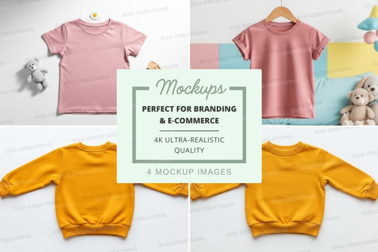 Mockup of children's clothing