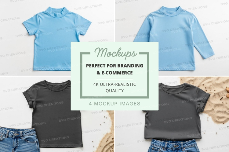Mockup of children's clothing collection