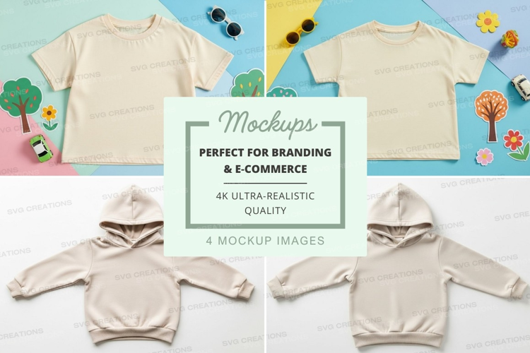 Mockup of kids' clothing collection
