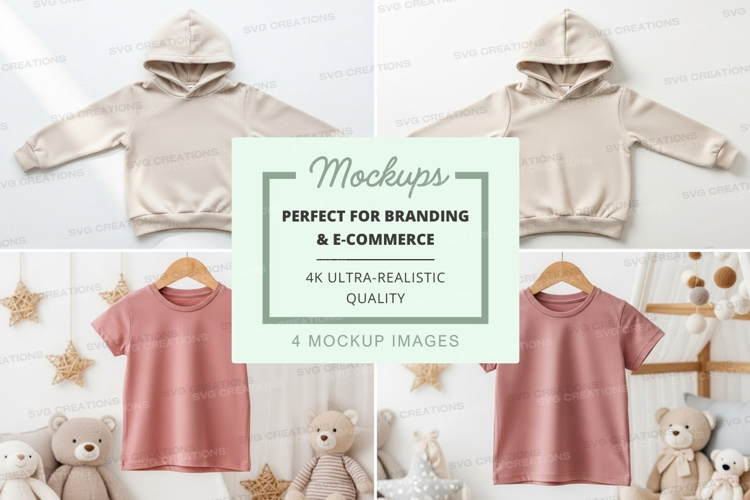Mockup of children's clothing