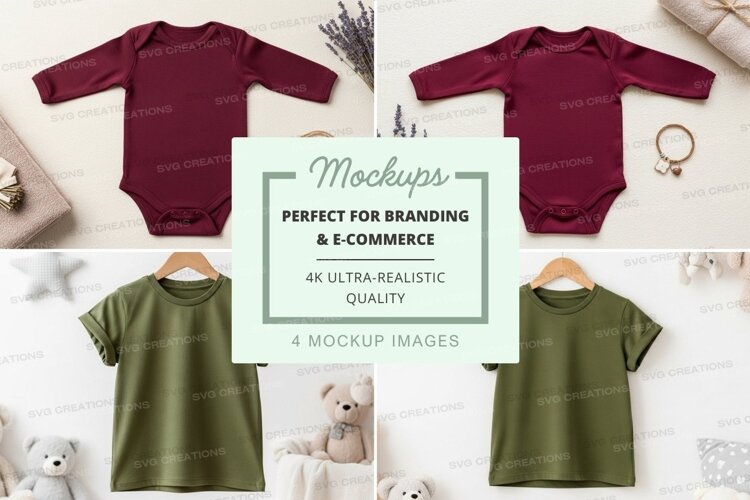 Baby clothing mockup example image 1