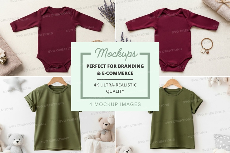 Baby clothing mockup